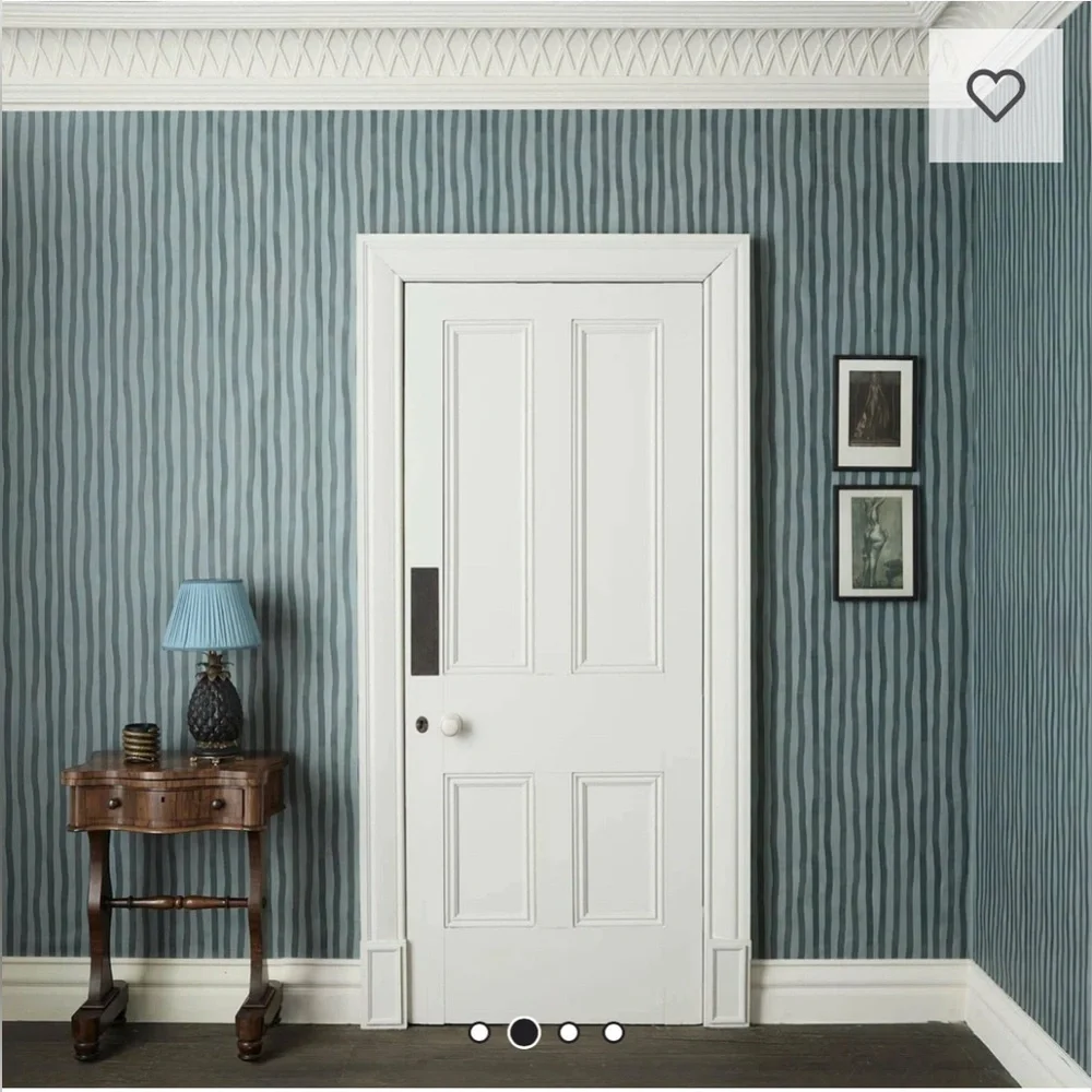 1 Roll House of Hackney x Anthropologie Artists Stripe Petrol Wallpaper #1 Blue